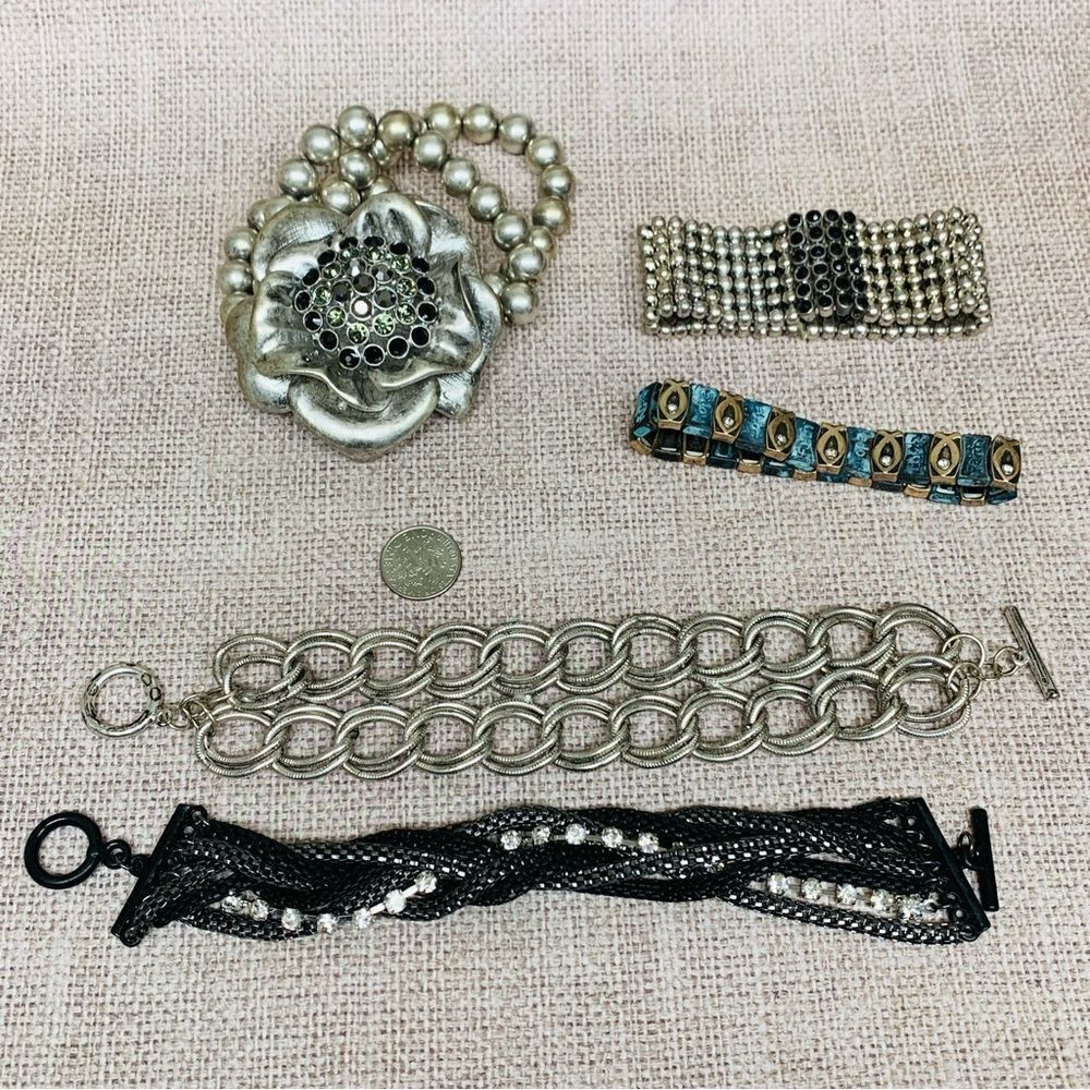 Silver Black Bracelet Bundle‎